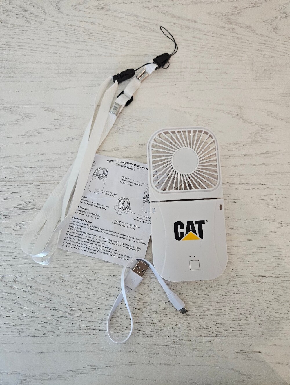 Caterpillar CAT Mini Hand-held Fan Portable Folding Desk Fan Cooler Cooling USB